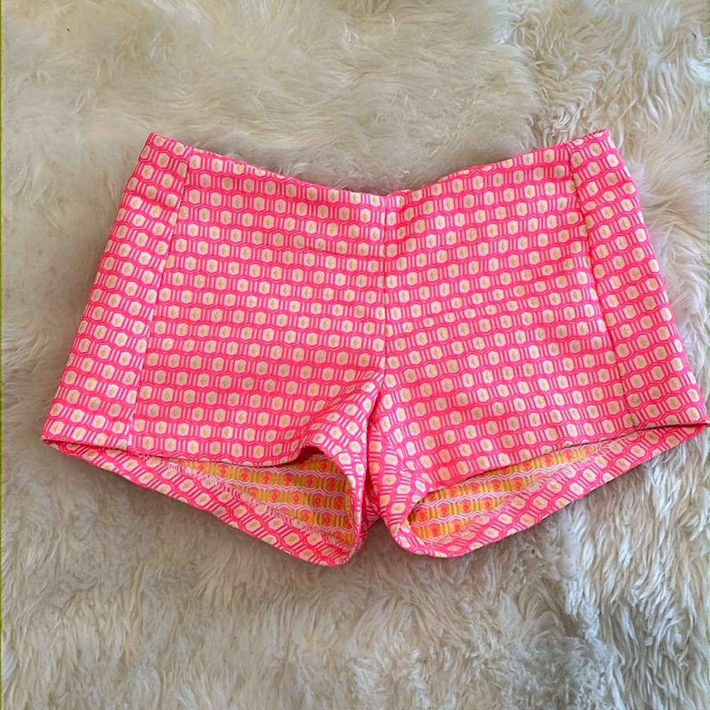 Lilly Pulitzer Liza Short - Pink & Yellow Geo Jacquard (part of set)